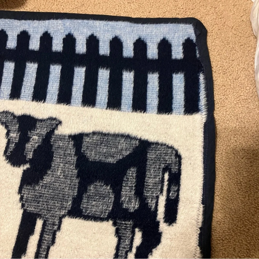 VTG 1986 Vuteks for‎ Crown Crafts Farm Animal Blanket Heavy Fleece 55x70